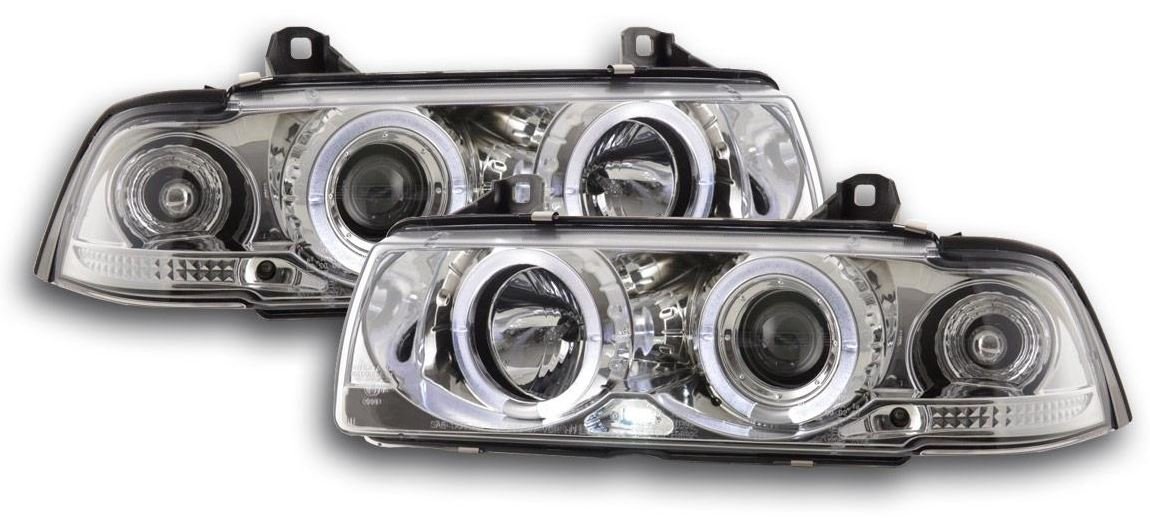 Lampy Reflektory BMW E36 SEDAN SOCZEWKA RINGI