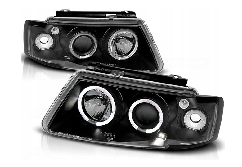 LAMPY REFLEKTORY DO VW PASSAT B5 OD 1996 DO 2000 Roku SOCZEWKOWE RINGI LED