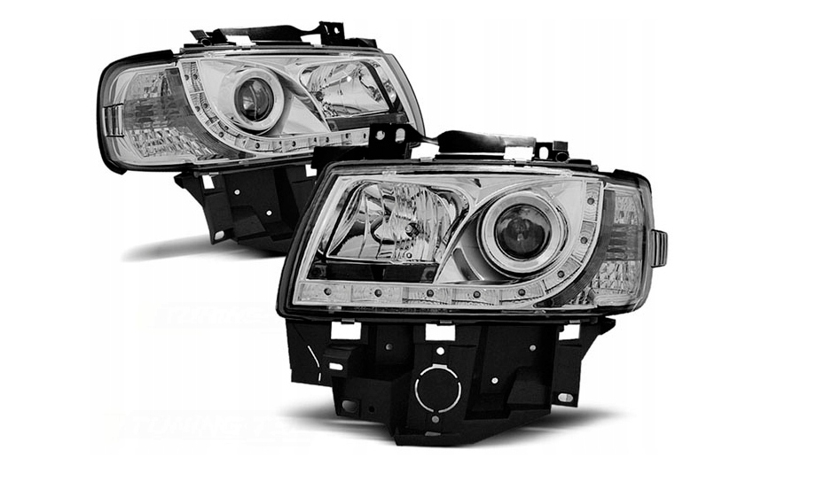 Lampy Reflektory VW T4 96-03 BUS RINGI CHROM