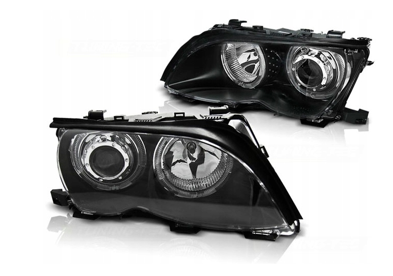 LAMPY Do BMW E46 Od 2001 Do 2005 SEDAN TOURING BIAŁE Ringi LED GRATIS H7