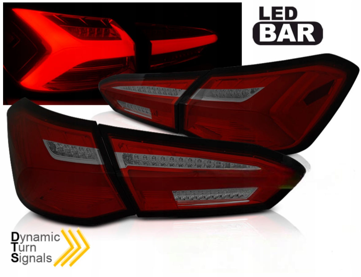 LAMPY DIODOWE RED SMOKE FORD FOCUS 4 2018-2021 DYNAMICZNE KIERUNKOWSKAZY