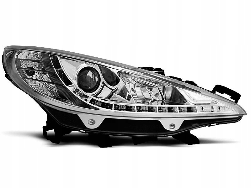 LAMPY REFLEKTORY DO PEUGEOT 207 OD 2006 DO 2012 DAYLIGHT CHROME