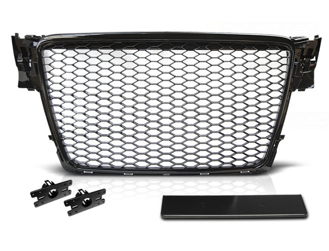 Grill AUDI A4 B8 08-11 CZARNY POŁYSK