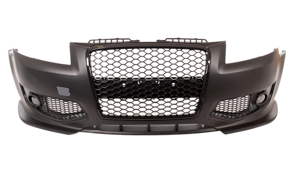ZDERZAK PRZEDNI RS3 + GRILL+HALOGENY DO AUDI A3 8P OD 2005 DO 2008 Roku