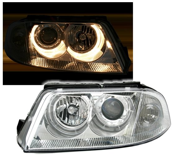 LAMPY REFLEKTORY DO VW PASSAT B5 FL 3BG Od 2000 DO 2005 Roku RINGI SOCZEWKI