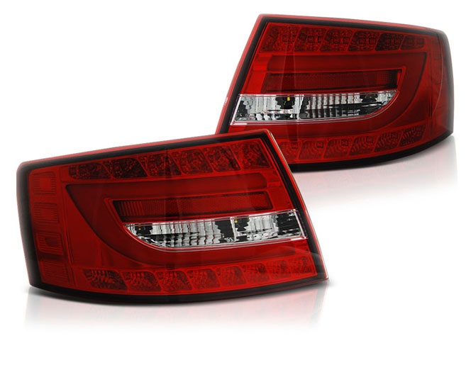 LAMPY TYLNE DO AUDI A6 C6 4F SEDAN OD 2004 DO 2008 Roku LED BAR RED 7 PIN !