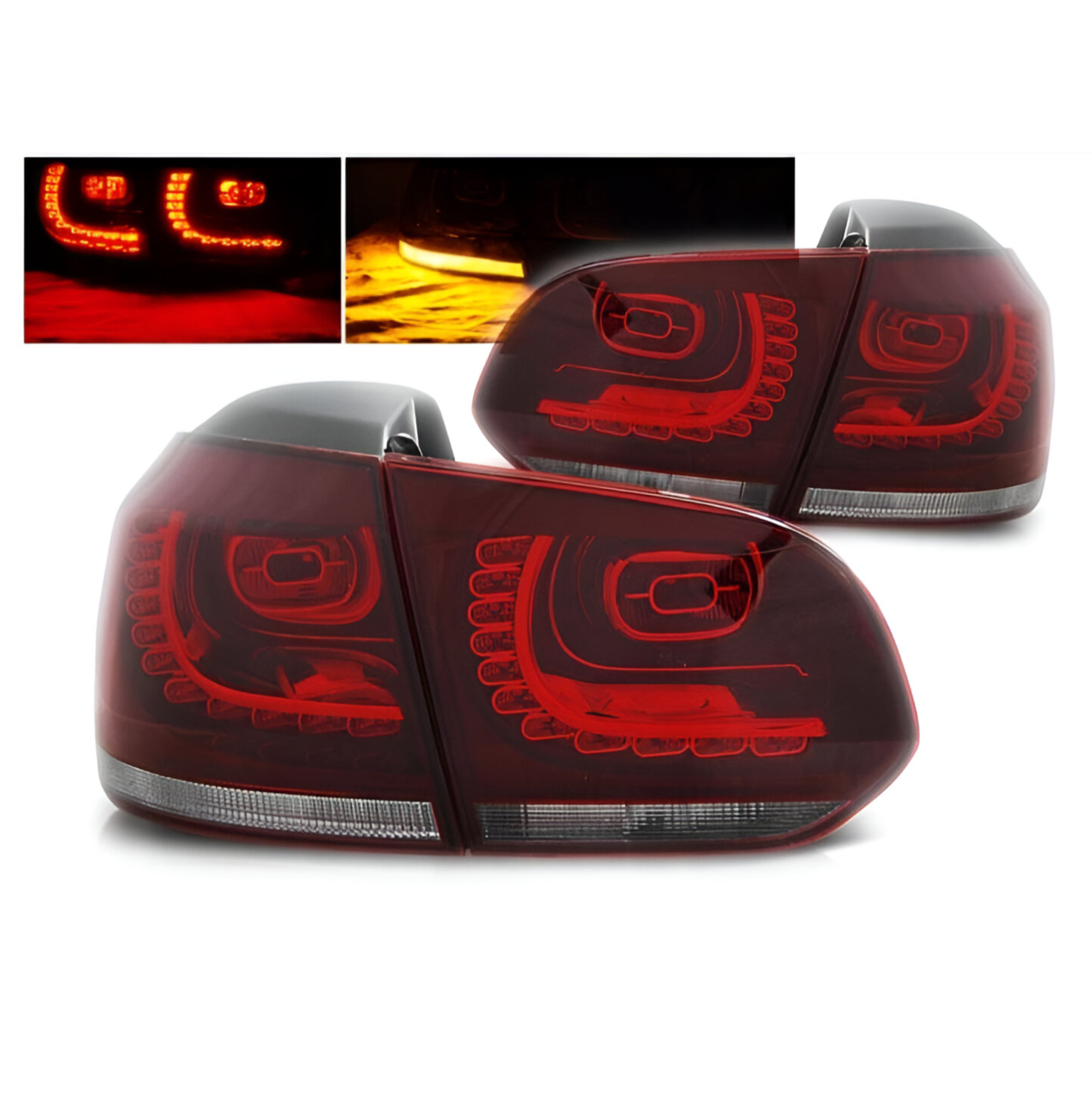 Lampy Tylne DIODOWE VW GOLF 6 VI 08-12 RED WHITE
