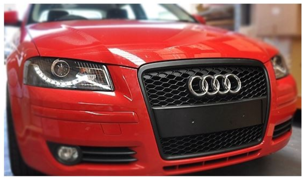 NOWY Grill Atrapa RS LOOK Audi A3 8P Od 2005 Do 2008 POŁYSK PLASTER MIODU