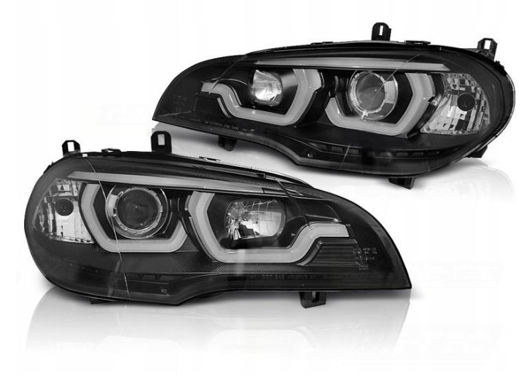 Lampy Reflektory BMW X5 E70 07-13 DRL 3D Black