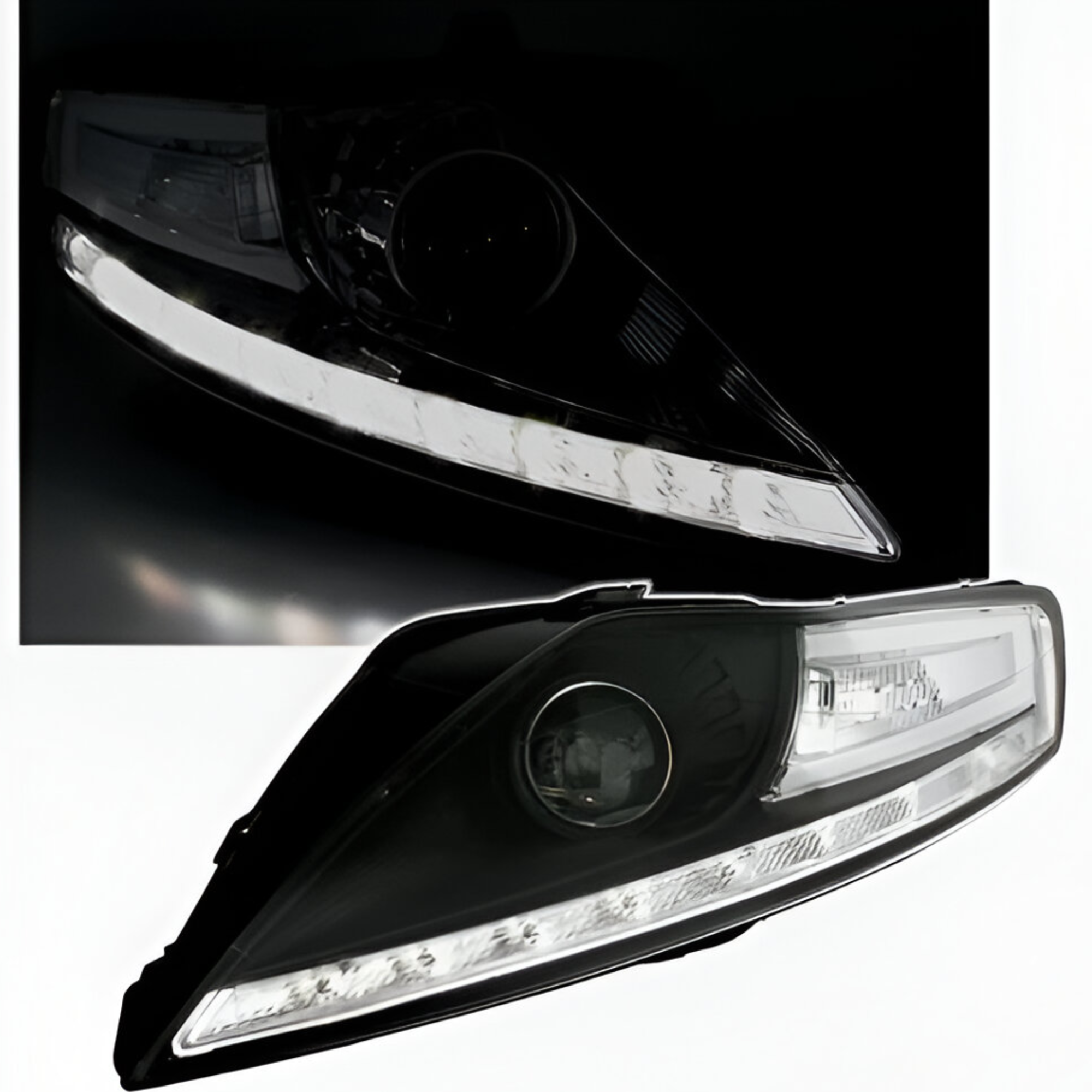 Lampy Reflektory FORD MONDEO OD 2007 DO 2011 DAYLIGHT LED SOCZEWKI