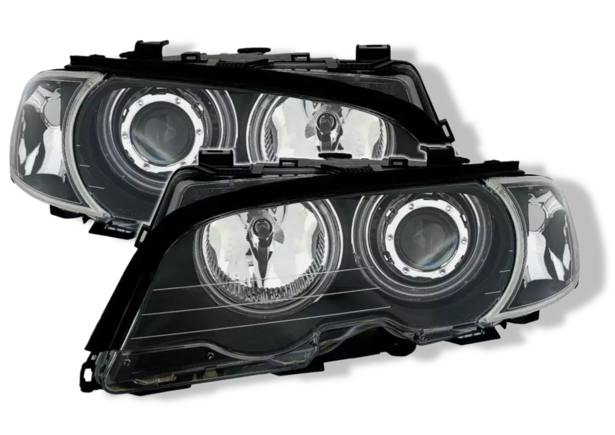 LAMPY Reflektory Do BMW E46 COUPE CABRIO Od 1999 Do 2003 BIAŁE RINGI CCF