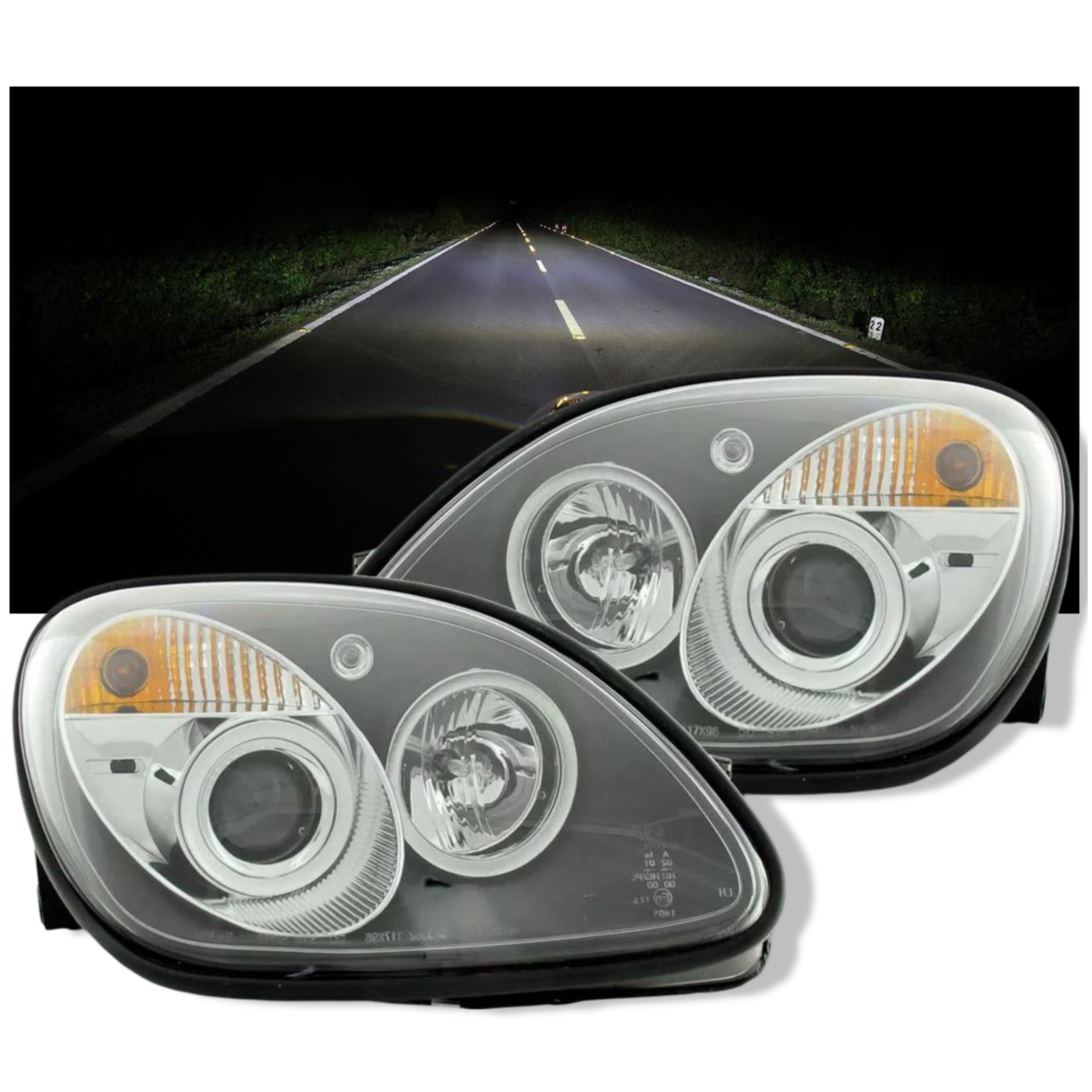 NOWE Lampy Reflektory Do MERCEDES SLK R170 Od 1996 Do 2004 SOCZEWKI ATEST