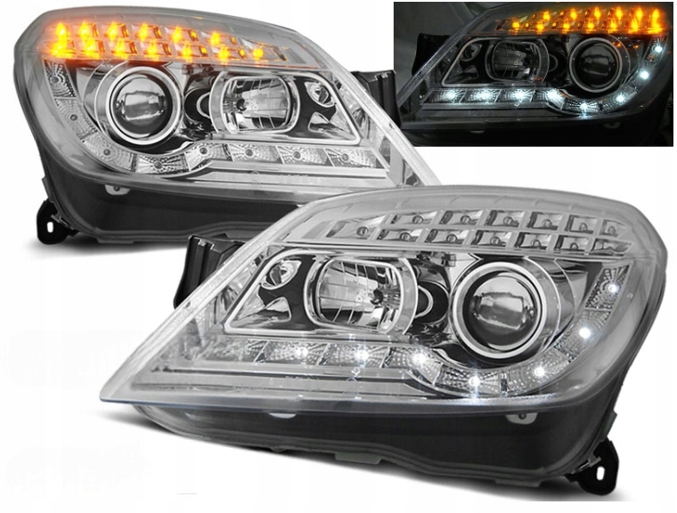 LAMPY REFLEKTORY DO OPEL ASTRA H OD 2004 DO 2010 DAYLIGHT CHROM