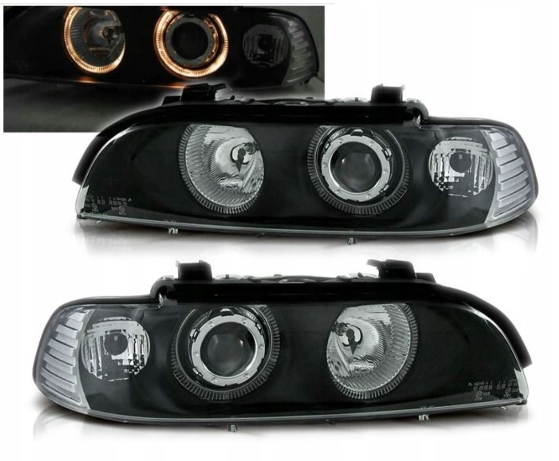 Nowe Lampy Reflektory Do BMW e39 OD 1995 DO 2003 SOCZEWKIK RINGI H7 ATEST