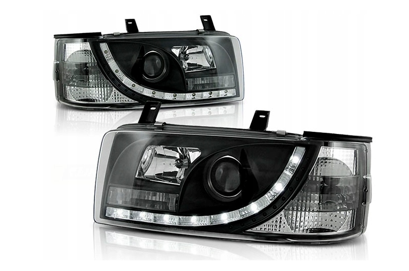 REFLEKTORY LAMPY + TYLNE LED VW T4 OD 1990 DO 2003 Roku DAYLIGHT TYLNE LED