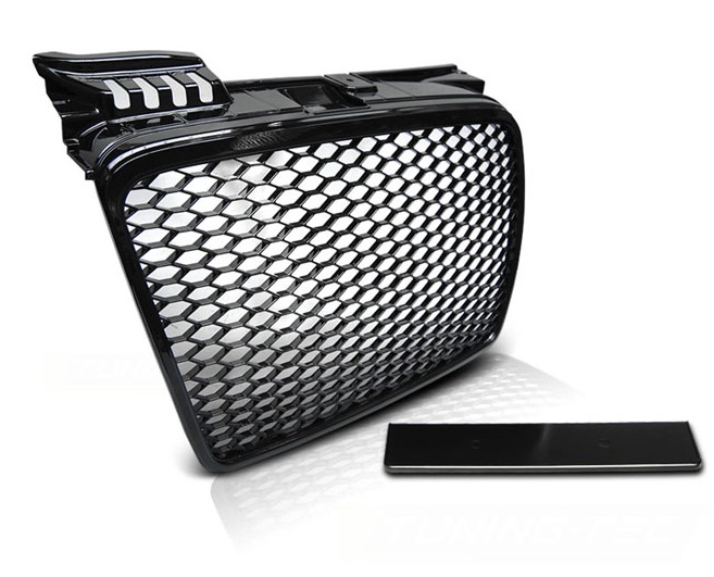 GRILL ATRAPA DO  AUDI A4 B7 RS-TYPE  Od 2004 Do 2008 Roku CZARNY POŁYSK