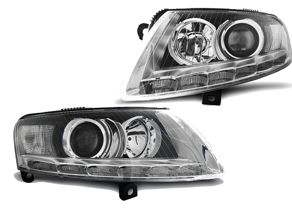 LAMPY REFLEKTORY DO  AUDI A6 C6 OD 2004 DO 2008 LED do DZIENNEJ Bi -XENON