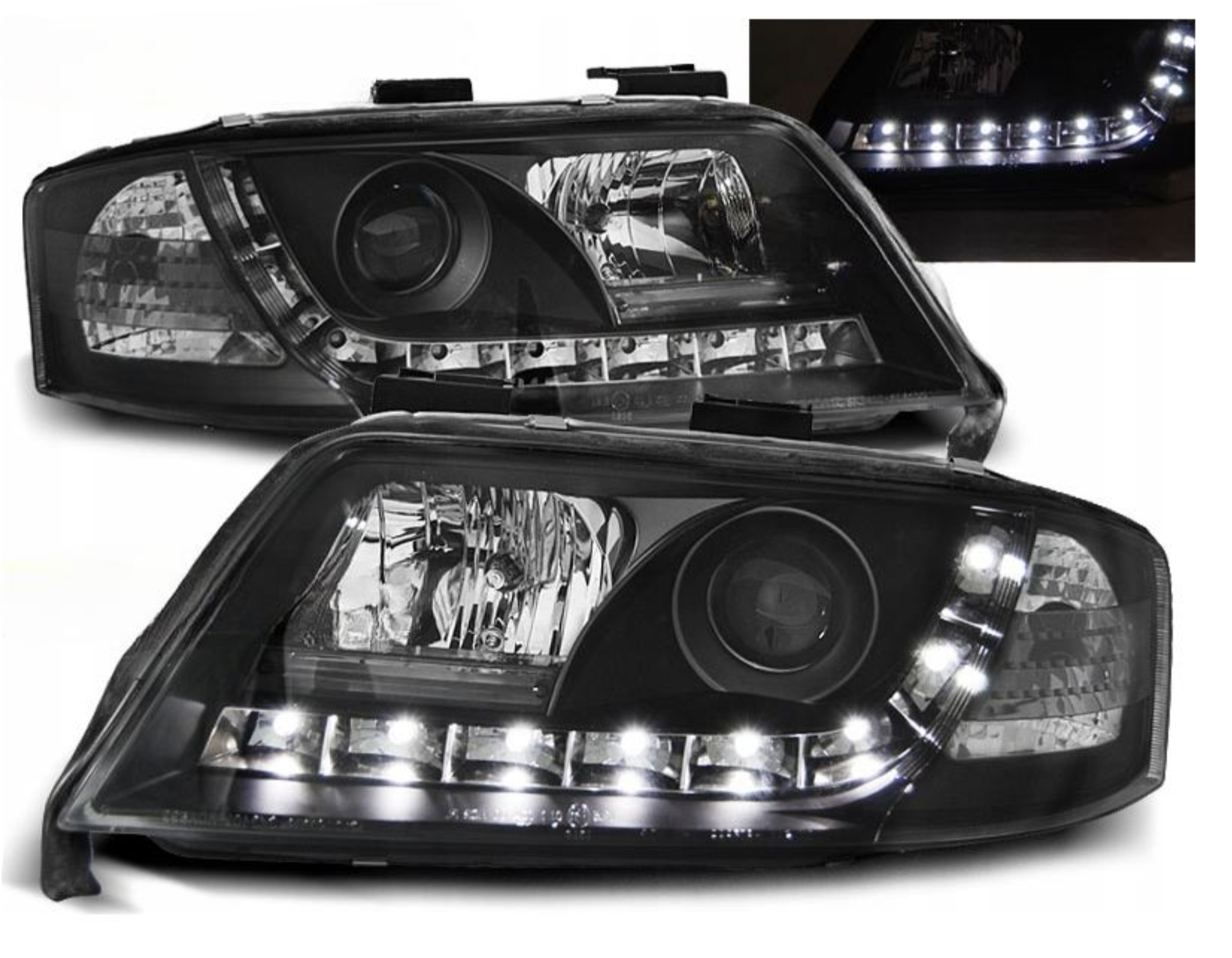 Reflektory Lampy AUDI A6 C5 4B Od  1997 Do 2001 LED DAYLINE Żarówki GRATIS