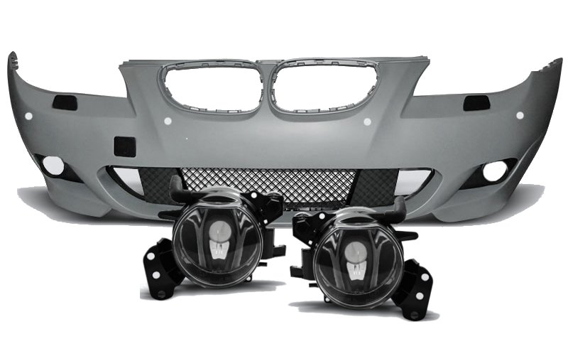 Zderzak+ HALOGENY M-PAKIET BMW E60 03-07 Z PDC SRA