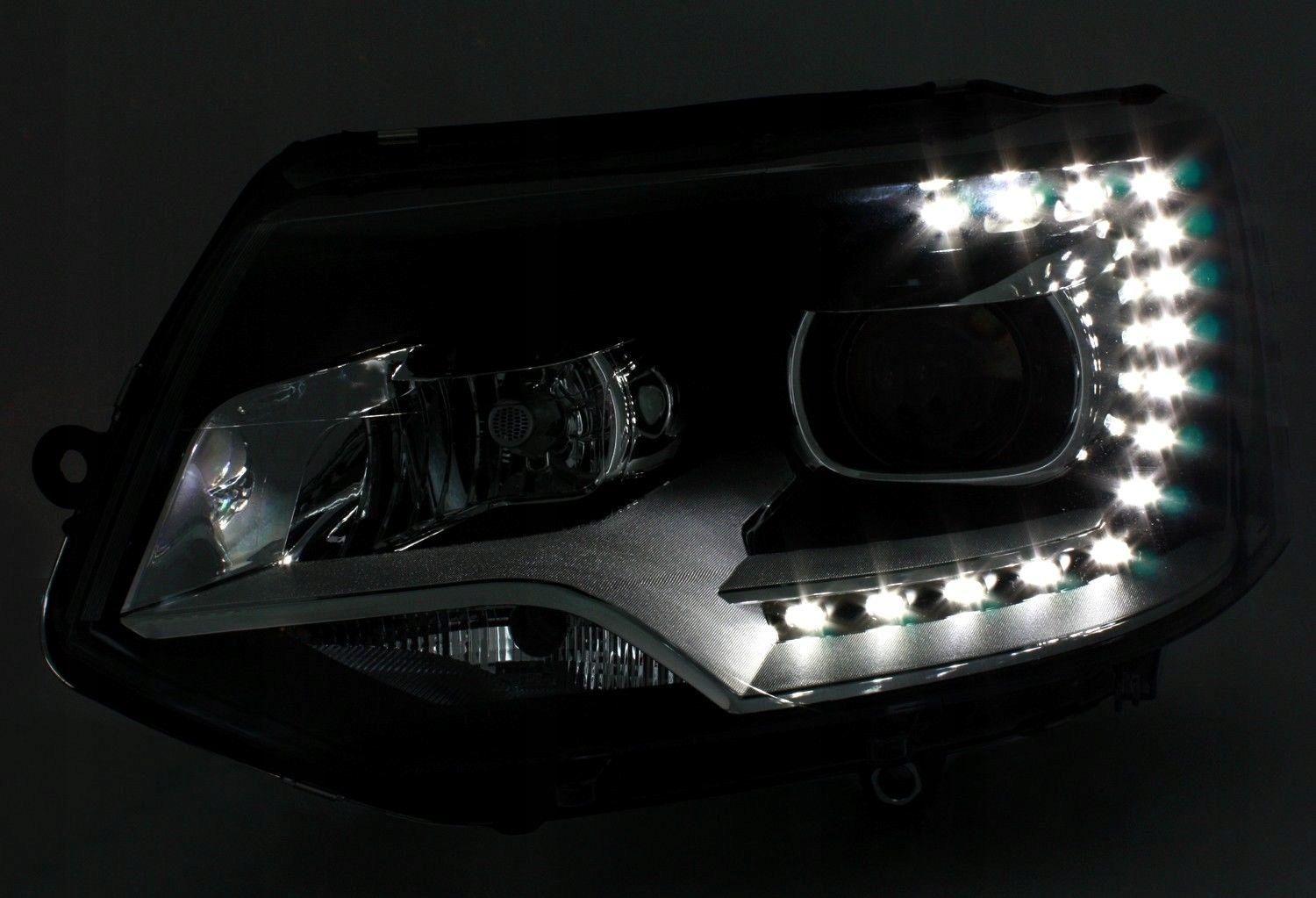 LAMPY Reflektory VW T5 2010-15 DRL XENON LOOK