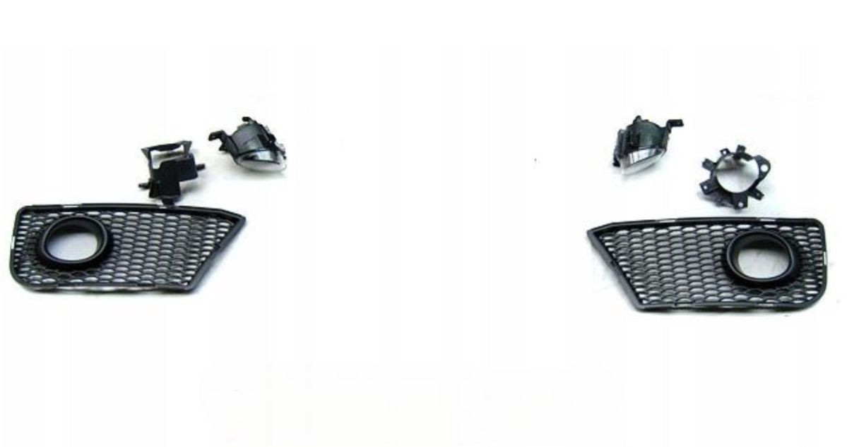 Nowy ZDERZAK + Halogeny Do AUDI A3 8P Od 2008 Do 2012 Roku CHROME BLACK