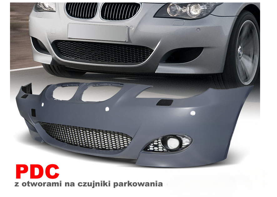 BMW E60 07-10 Zderzak Przedni M5 STYLE PDC