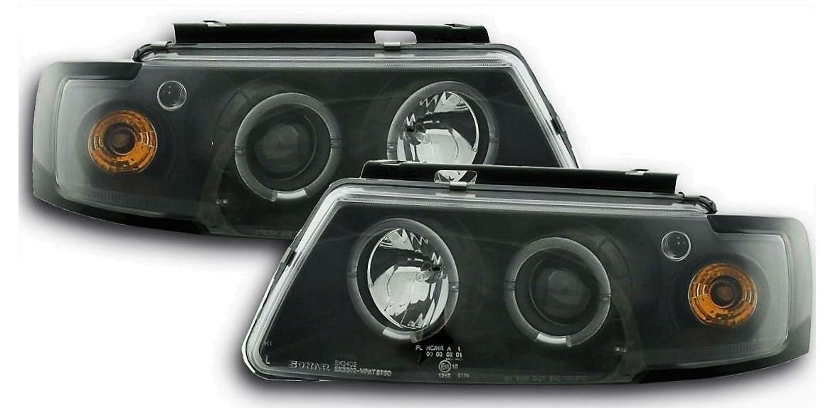LAMPY REFLEKTORY DO VW PASSAT B5 OD 1996 DO 2000 Roku SOCZEWKOWE RINGI LED