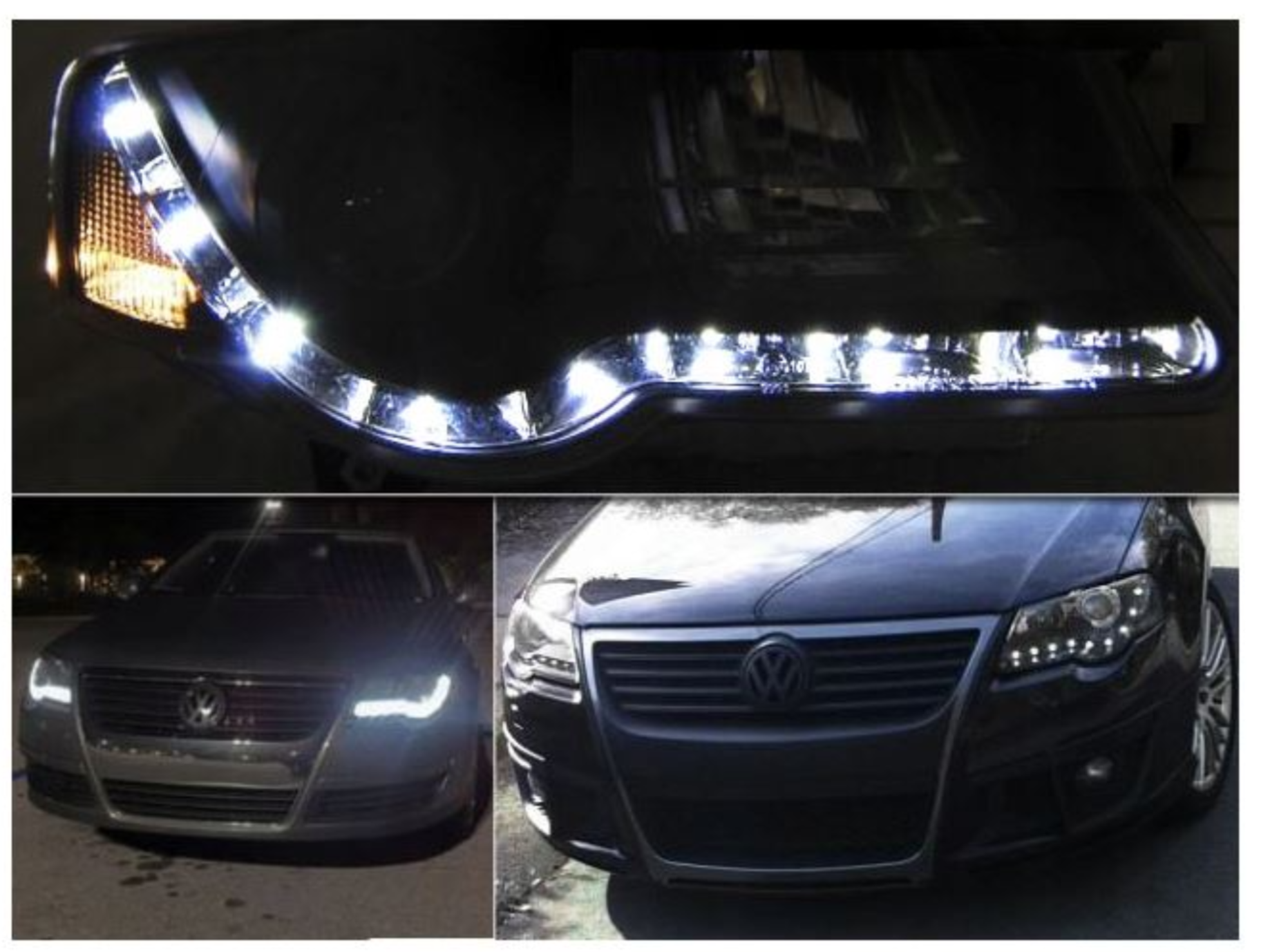 Lampy Reflektory VW PASSAT B6 Od 2005 Do 2010 DAYLIGHT LED Nowe H1 Gratis