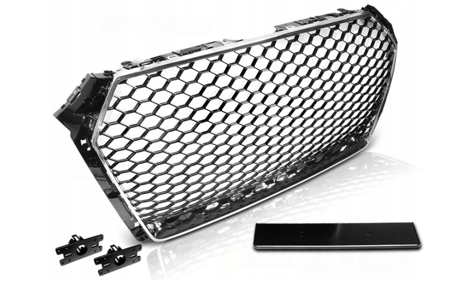 Grill Atrapa AUDI A4 B9 15-BLACK CHROME RS-STYLE