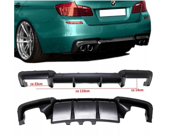DYFUZOR BMW F10 F11 10- LOOK M5 DUET GLOSSY BLACK