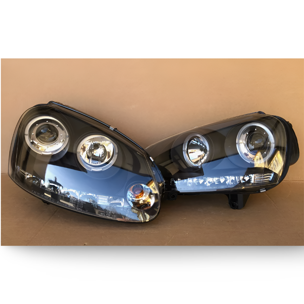 LAMPY REFLEKTORY Do VW GOLF V 5 OD 2003 DO 2009 RINGI LED Soczewki NOWE