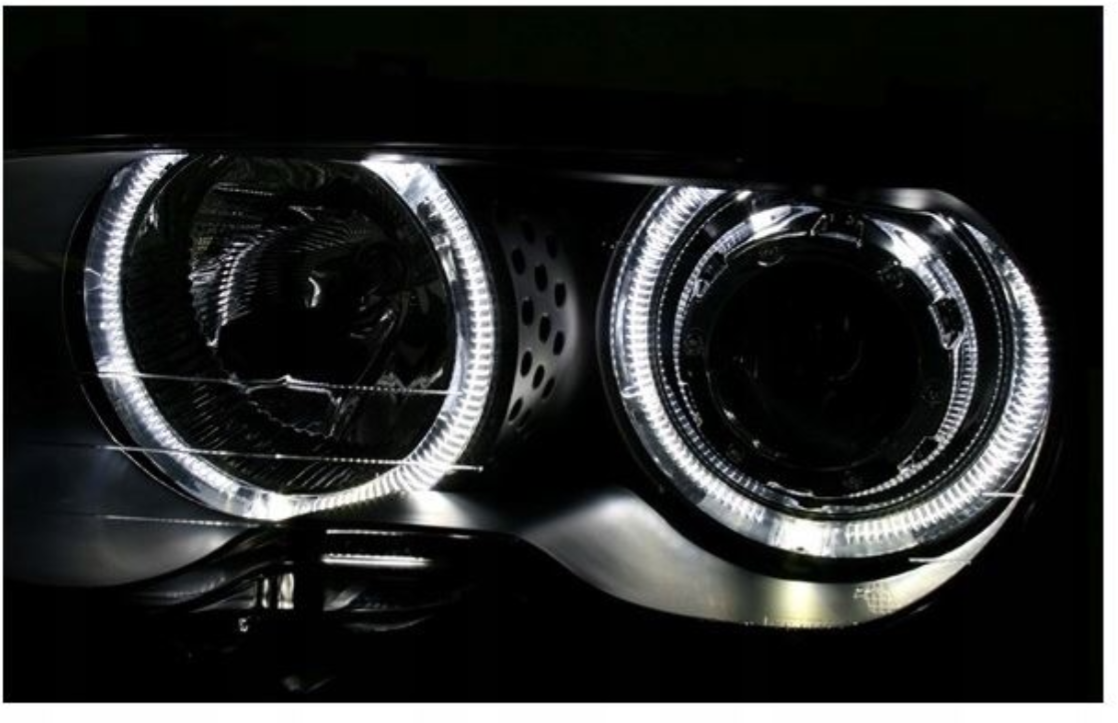 LAMPY REFLEKTORY Do BMW E46 COUPE CABRIO Od 1999 Do 2003 BIAŁE RINGI LED