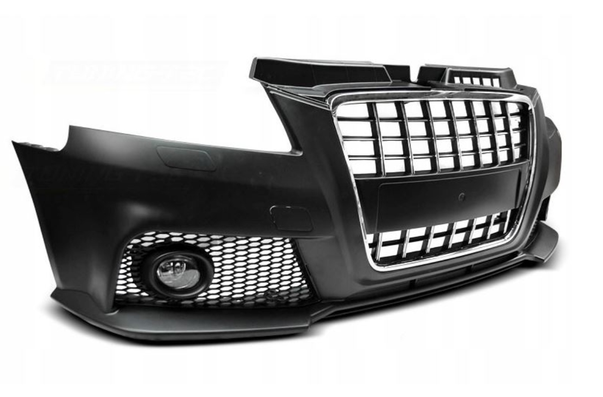 Nowy ZDERZAK + Halogeny Do AUDI A3 8P Od 2008 Do 2012 Roku CHROME BLACK