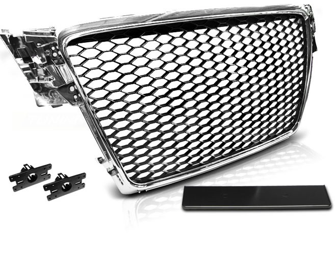 Grill ATRAPA AUDI A4 B8 08-11 CHROME RS-STYLE