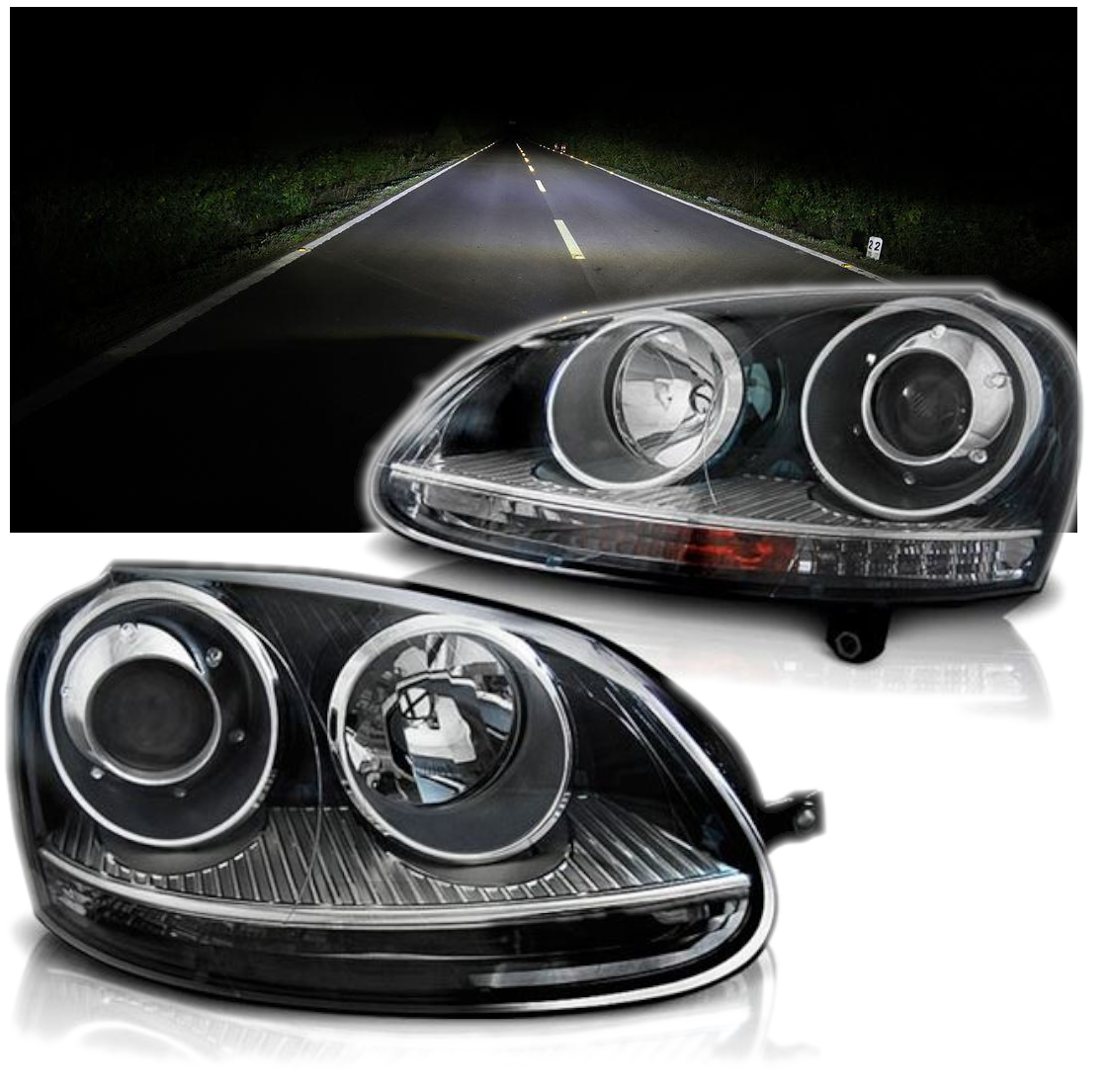 NOWE Lampy Reflektory DO VW GOLF V 5 OD 2003 DO 2008 Roku GTI LOOK H7 DEPO
