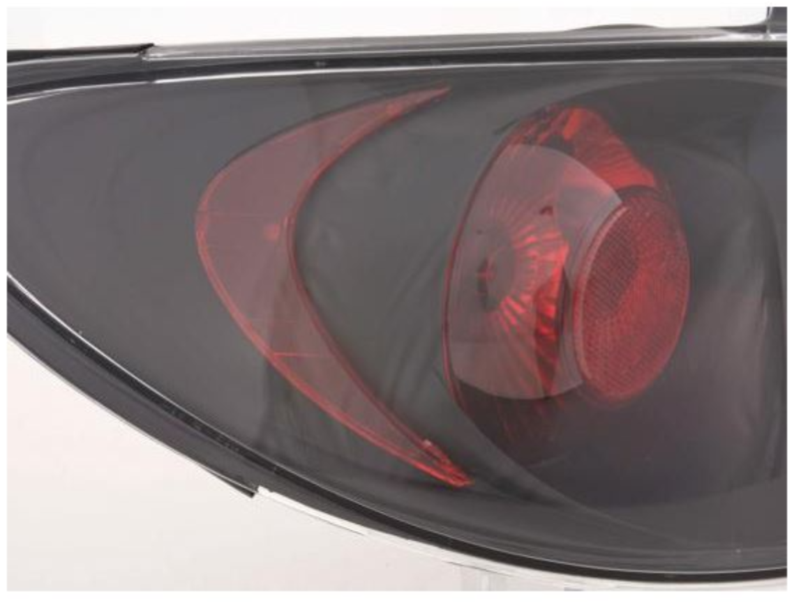 NOWE Lampy Tylne Do PEUGEOT 206 HATCHBACK OD 10.1998Roky BLACK Atest