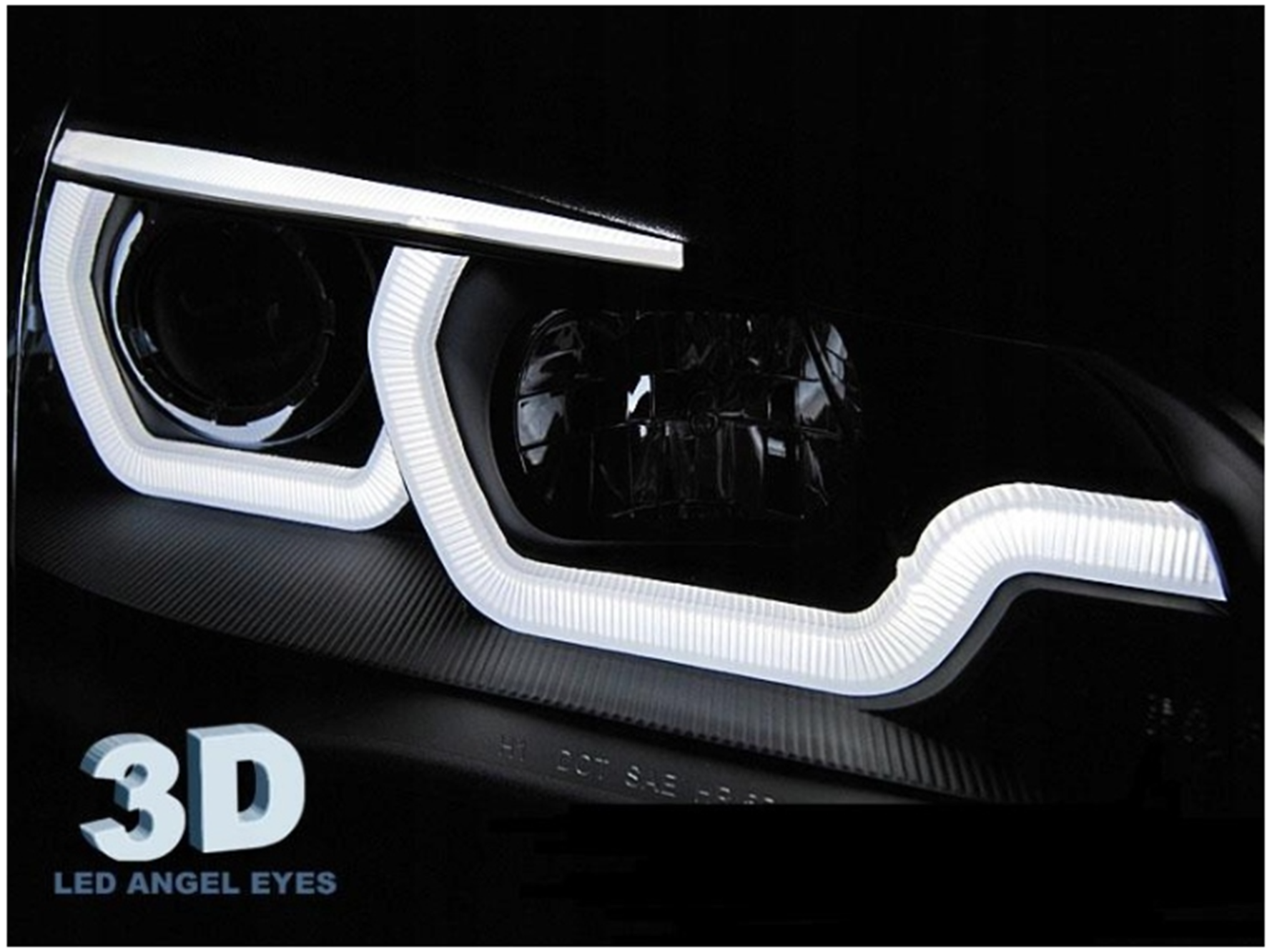 Lampy Reflektory BMW X5 E70 07-13 DRL 3D Black