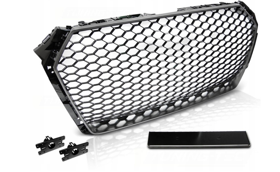 Grill Atrapa AUDI A4 B9 15- MATOWY SZARY RS-STYLE