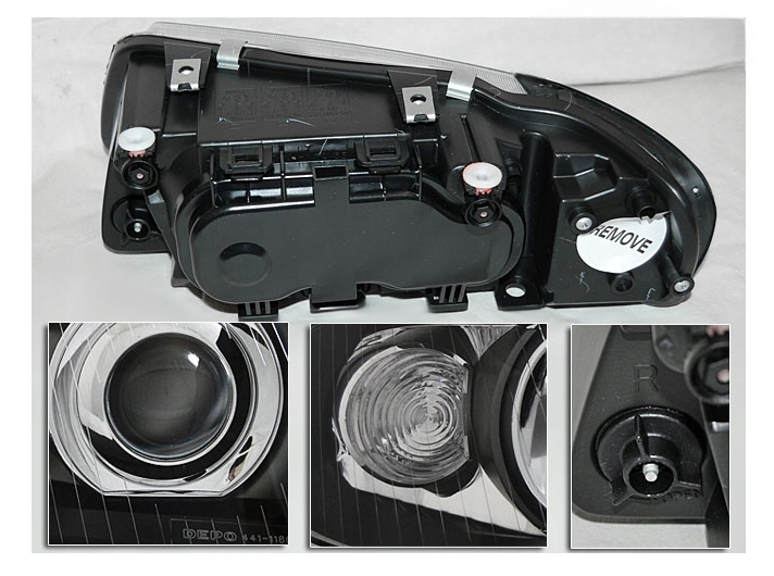 LAMPY REFLEKTORY Do AUDI A3 Od 2000 Do 2003 Roku BLACK DEPO