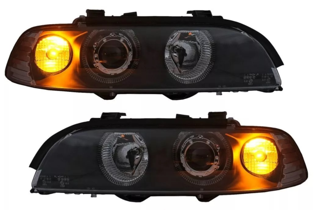 Nowe Lampy Reflektory Do BMW e39 OD 1995 DO 2003 SOCZEWKIK RINGI H7 ATEST