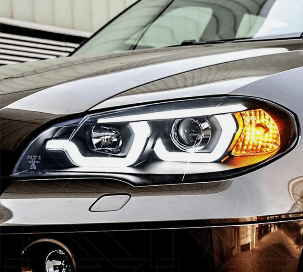 Lampy Reflektory BMW X5 E70 07-13 DRL 3D Black