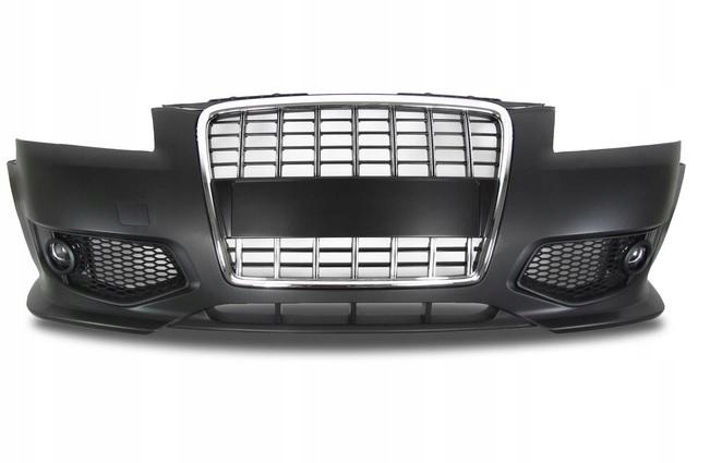 ZDERZAK PRZEDNI Do AUDI A3 8P, 8PA Od 2005 Do 2008 BLACK CHROM BEZ PDC, SRA