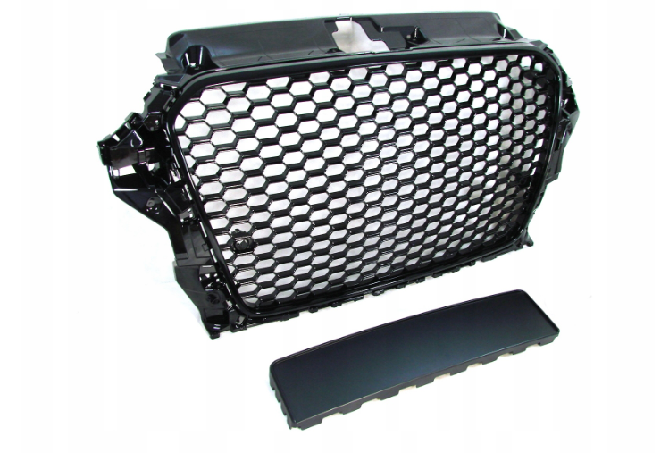 GRILL DO AUDI A3 OD 2012 DO 2016 RS3- OPTIK CZARNY POŁYSK PDC