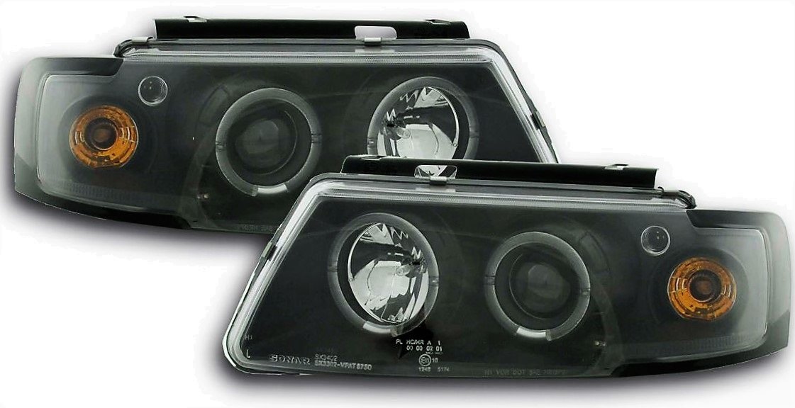 LAMPY REFLEKTORY DO VW PASSAT B5 OD 1996 DO 2000 Roku RINGI LED SOCZEWKI