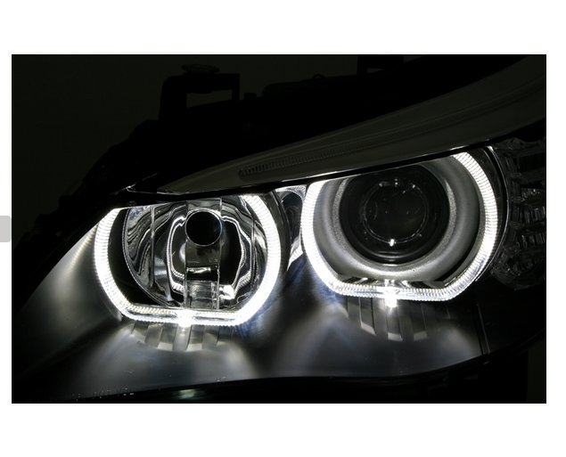 Lampy Reflektory BMW E60 E61 03-07 H7H7 RINGI LED