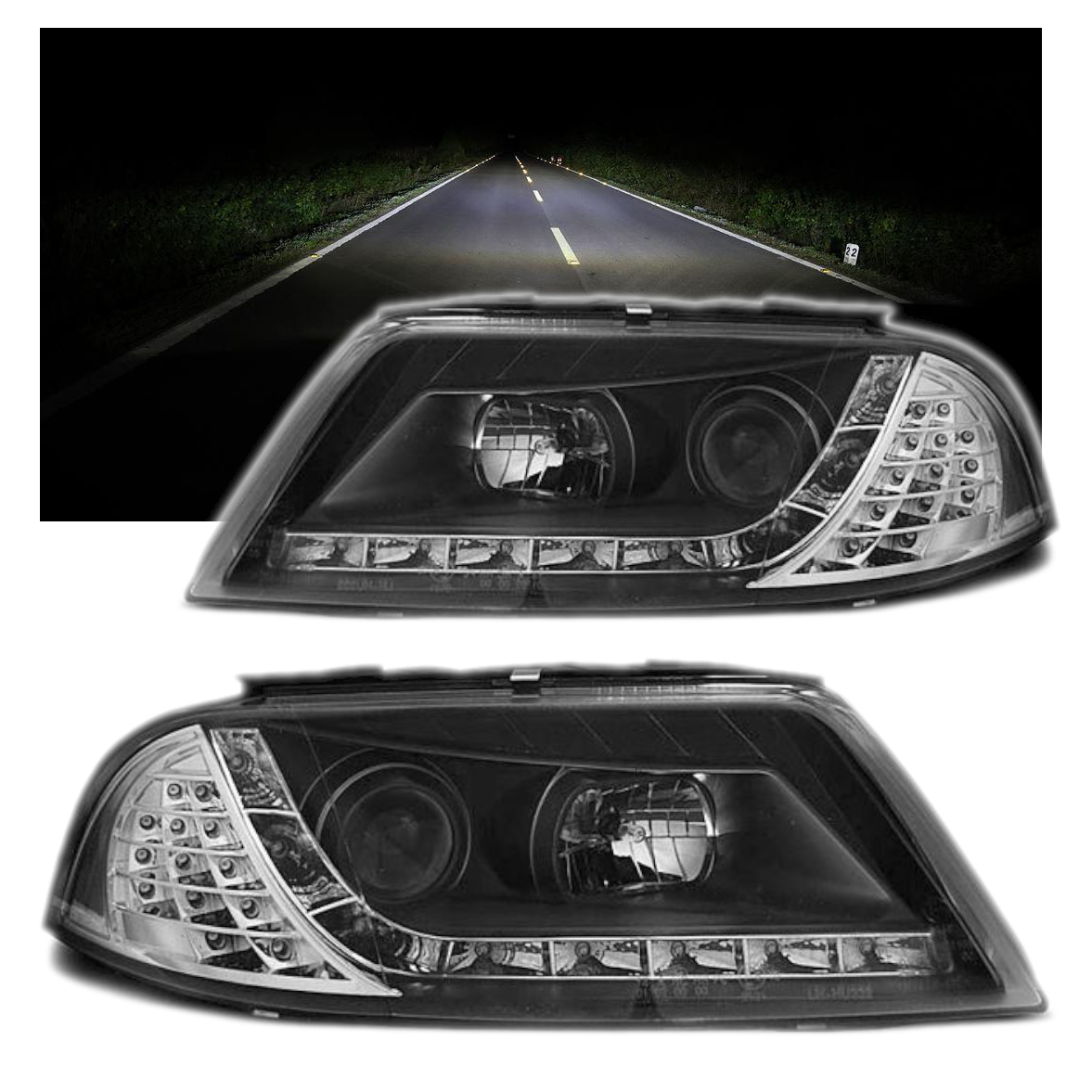 REFLEKTORY LAMPY DO VW PASSAT 3BG B5 OD 2000 DO 2005 DIODOWY Kierunkowskaz