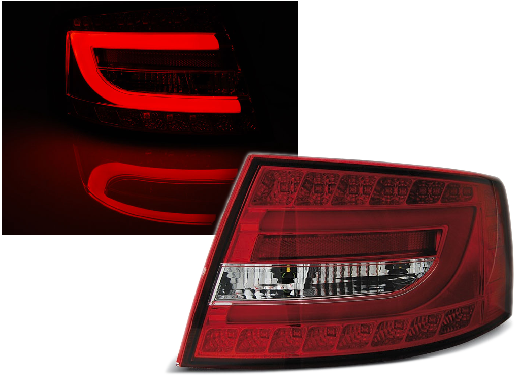 Lampy AUDI A6 C6 4F SEDAN 04-08R LED BAR RED 6 PIN