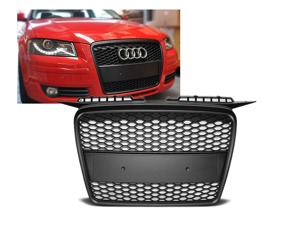 Grill AUDI A3 8P RS-TYPE 05-08 MATT BLACK