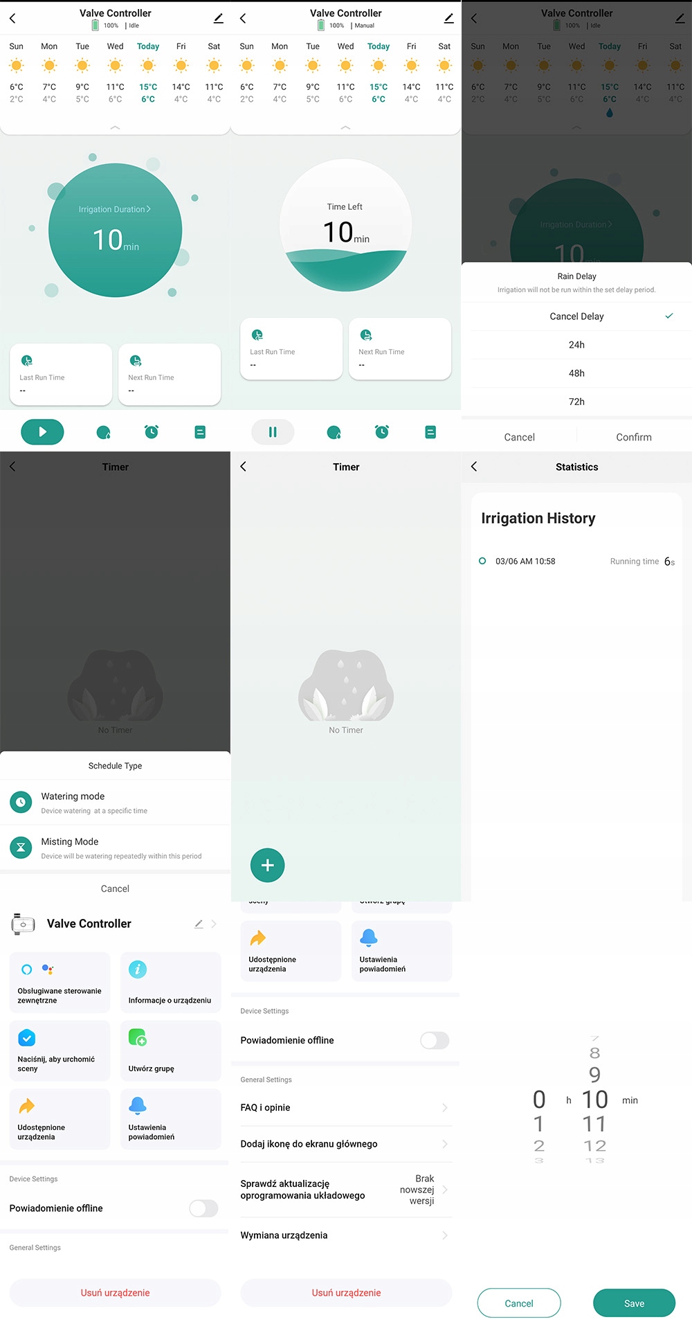 Sterownik Zawór Podlewania Nawadniania Ogrodu Timer 3/4 Cala ZigBee TUYA