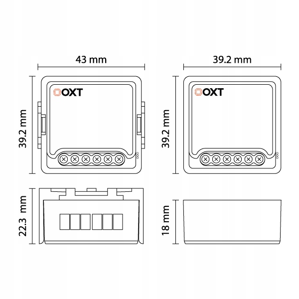 OXT Sterownik Bramy Garażowej WIFI TUYA Inteligentny Mini Moduł Smart Life